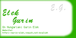 elek gurin business card